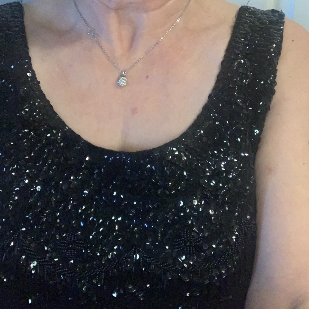 Vintage sequins and beads top